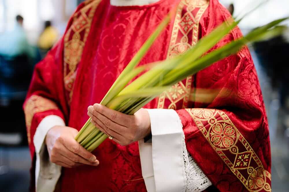 Why do we receive palms on Palm Sunday?