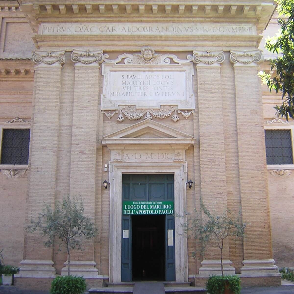 What treasure is guarded by Tre Fontane Abbey?