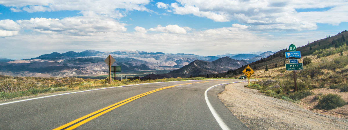 View from a road in the mountains