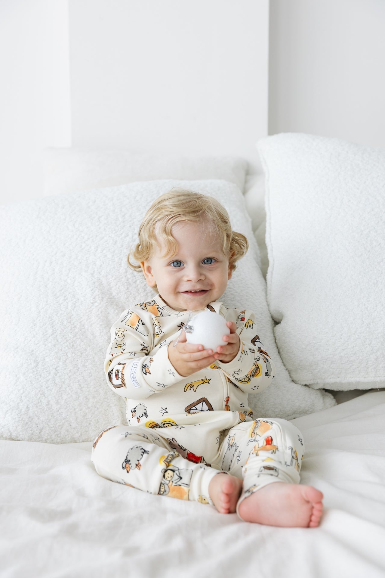 Away in a Manger PJ Footless Onesie Cotton