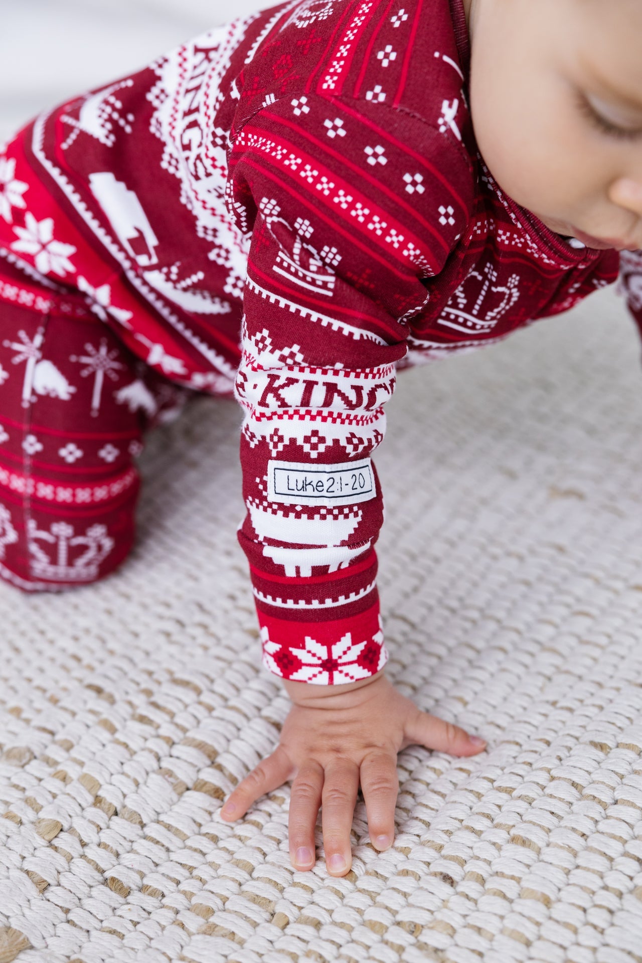 King of Kings Ruby Red Footed Onesie Cotton
