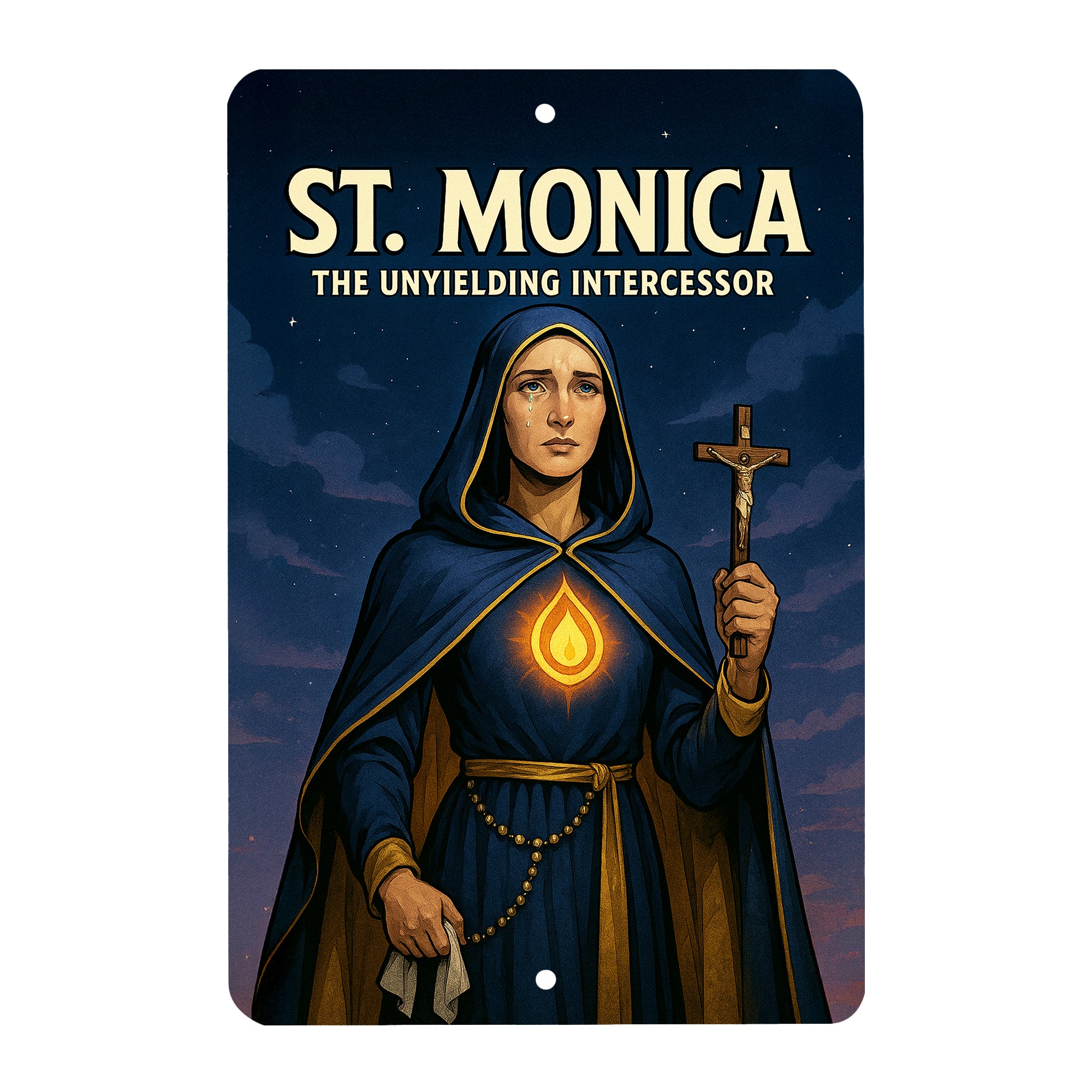 St. Monica Superhero Tin Sign