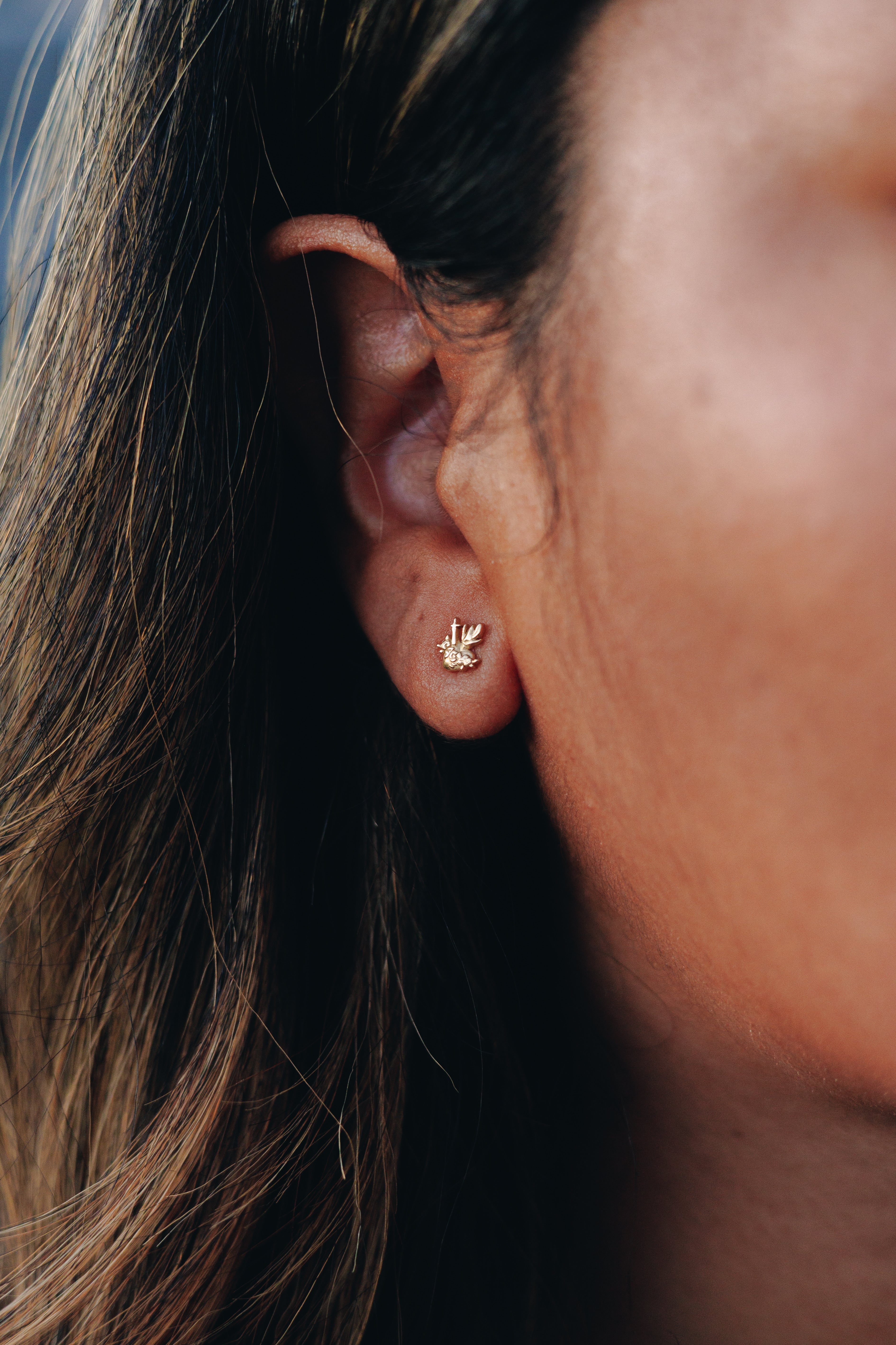 Immaculate Heart of Mary Stud Earrings