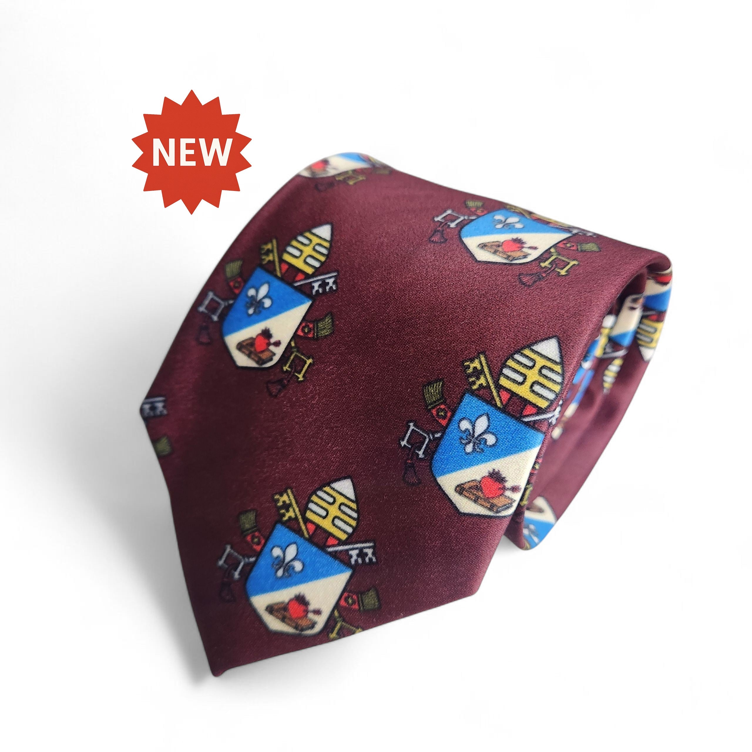 Pope Leo XIV Maroon Necktie