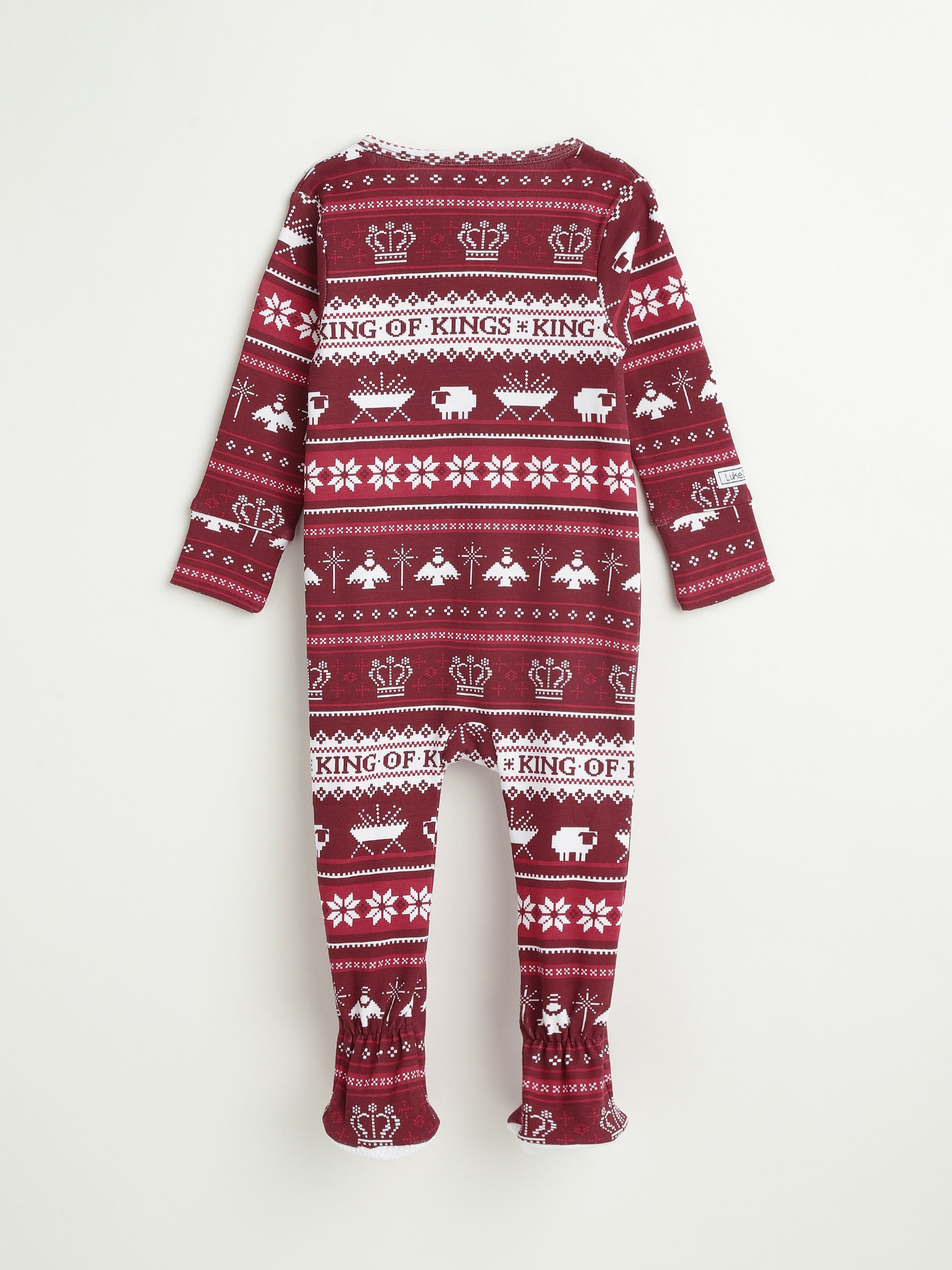 King of Kings Ruby Red Footed Onesie Cotton