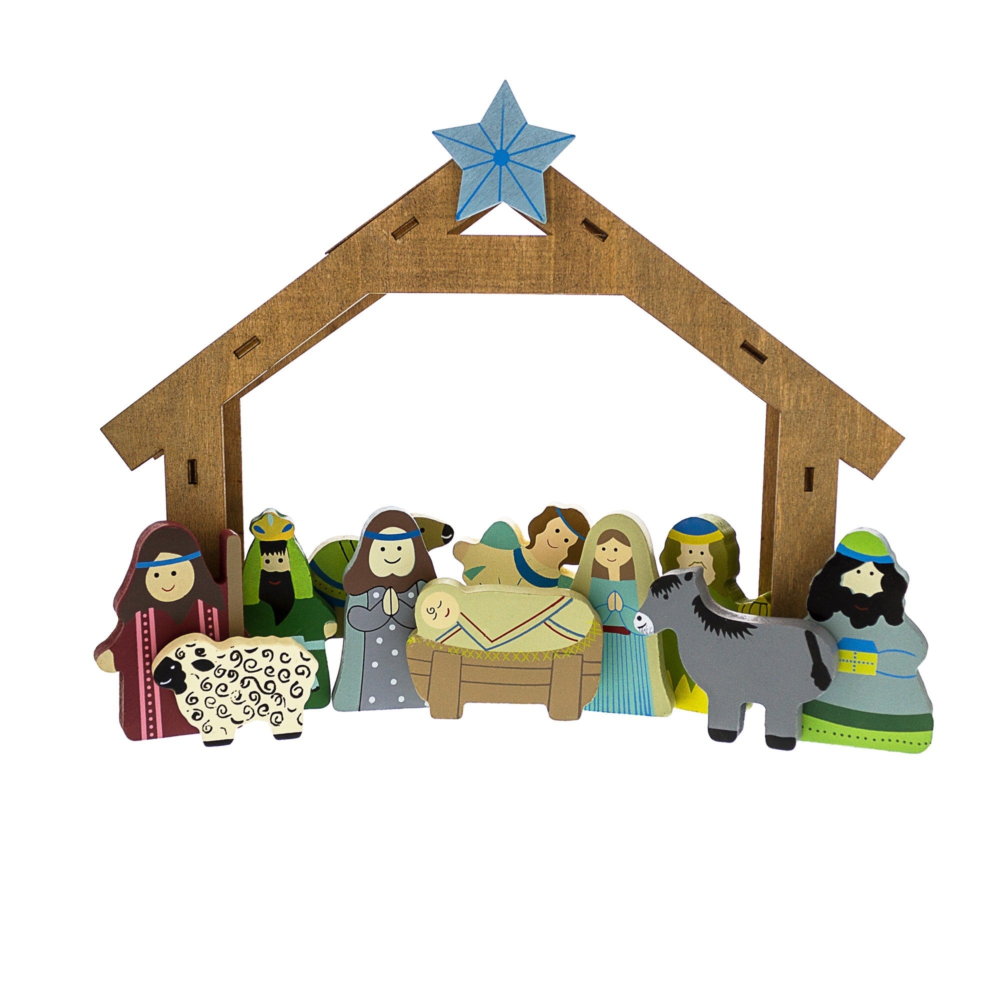 Children's Wooden Nativity Set- 12 Piece