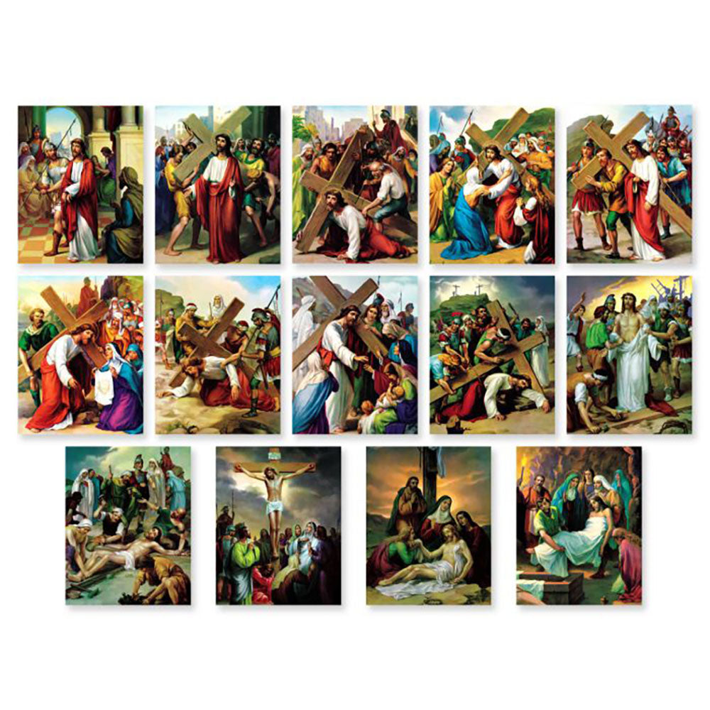 8" x 10" Italian Stations of the Cross Poster Set - 14 Prints