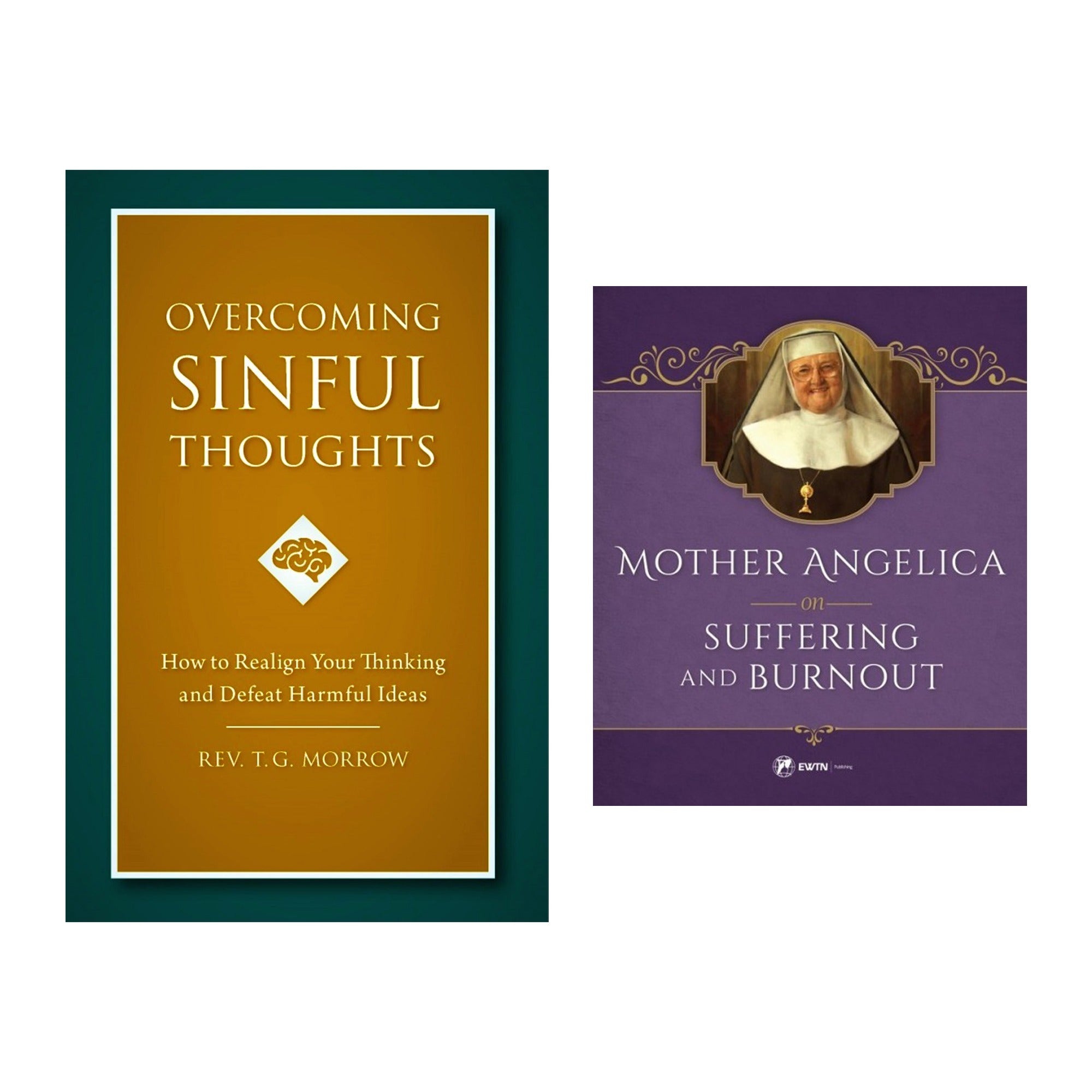 Overcoming Sinful Thoughts & Mother Angelica on Suffering and Burnout (2 Book Set)