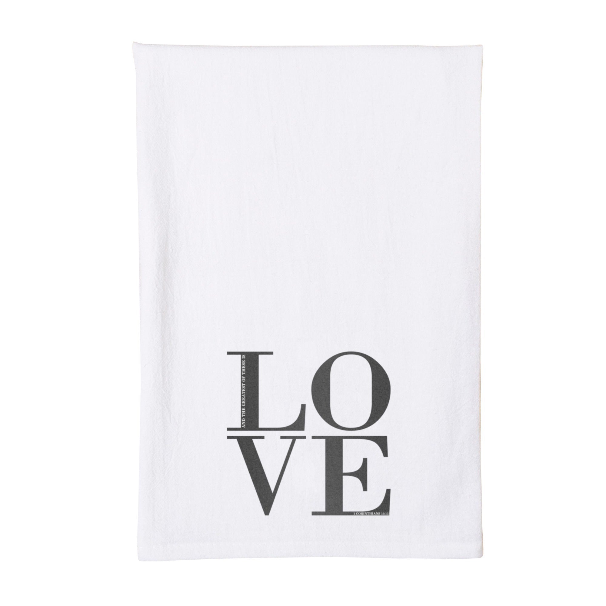 Square Letters "Love" Dish Towel