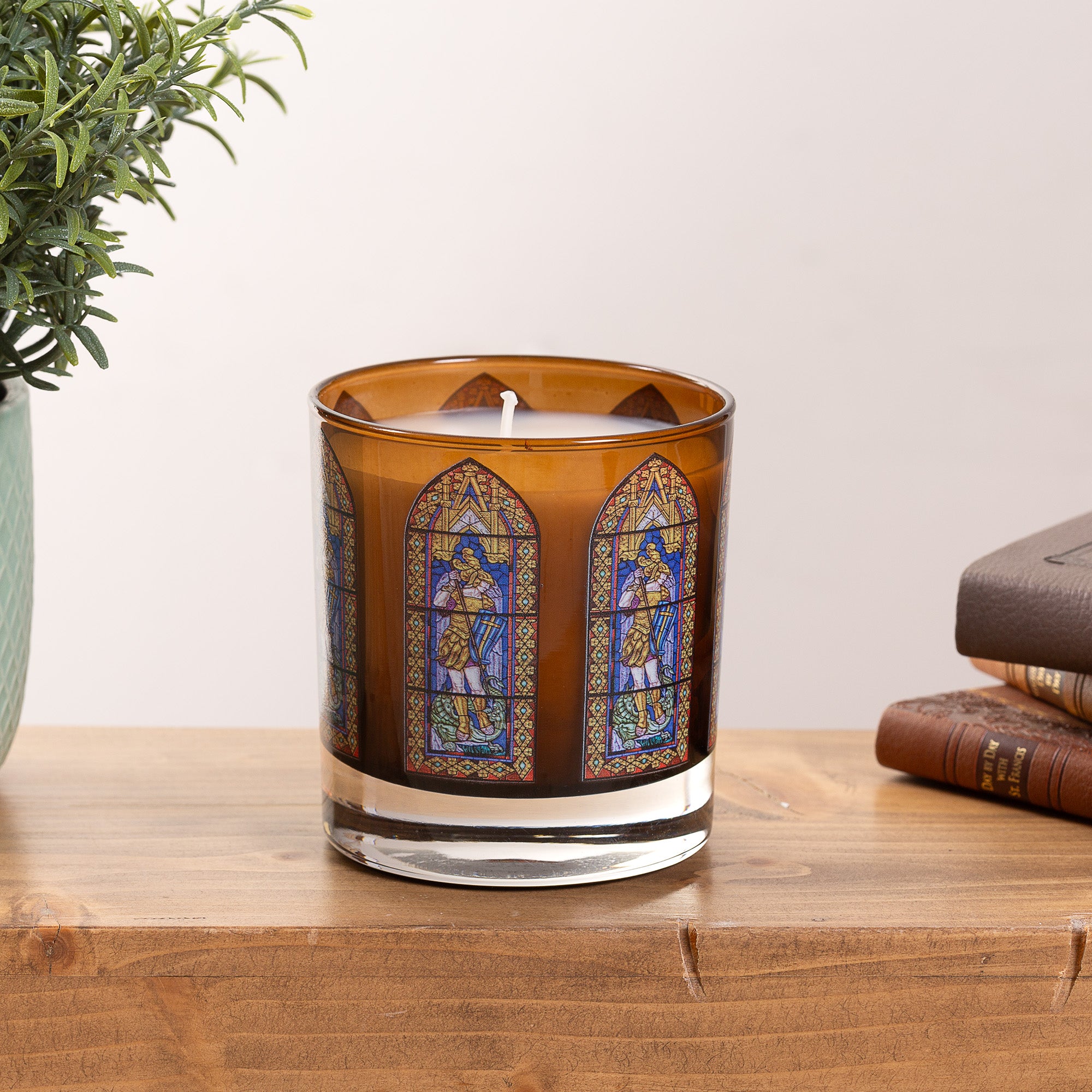 St. Michael Stained Glass Candle