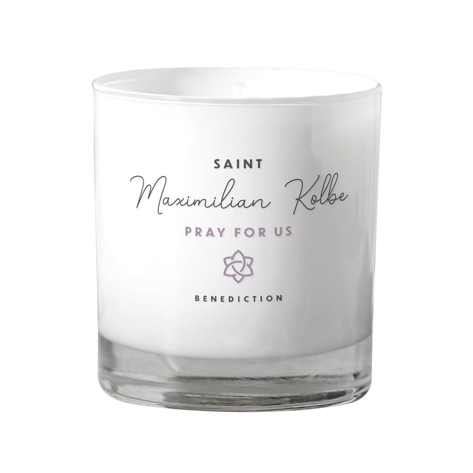 St. Maximilian Kolbe White Candle