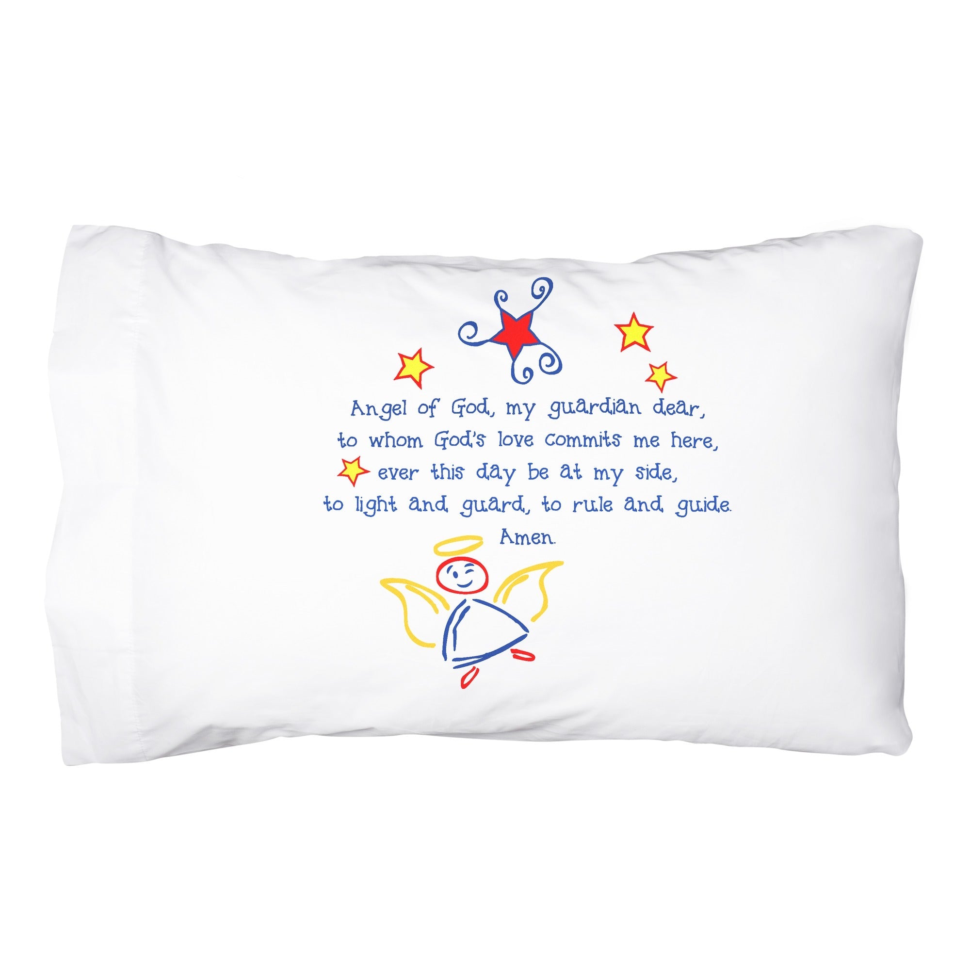 Guardian Angel Pillowcase - Primary Colors