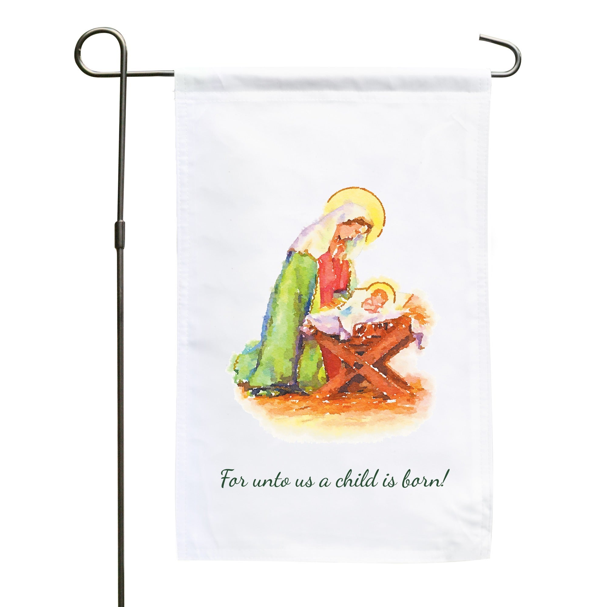 Watercolor Nativity Flag