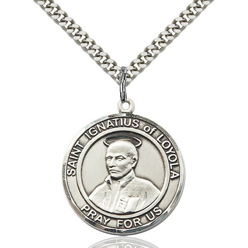 Sterling Silver St. Ignatius of Loyola Pendant