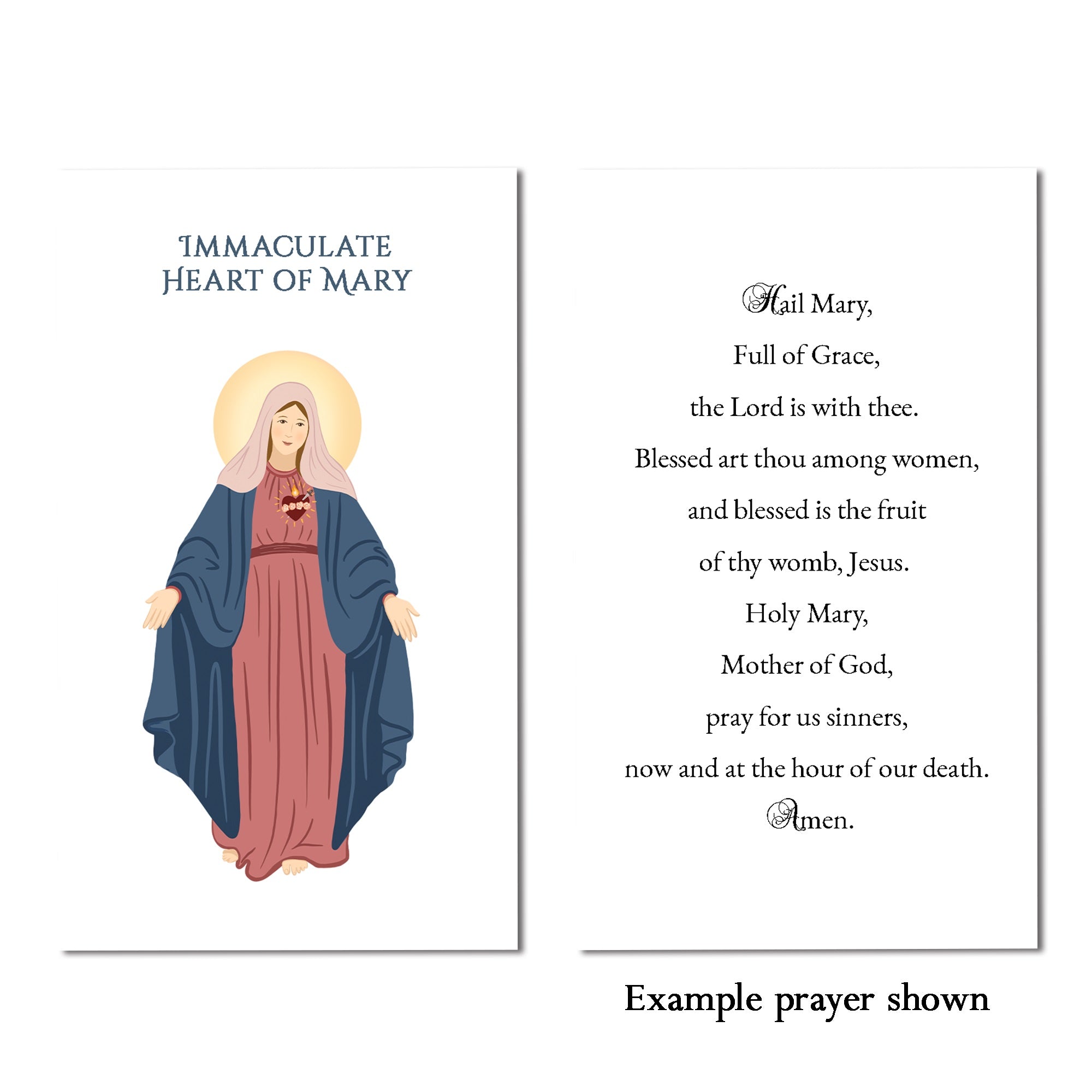 Immaculate Heart of Mary Personalized Prayer Card