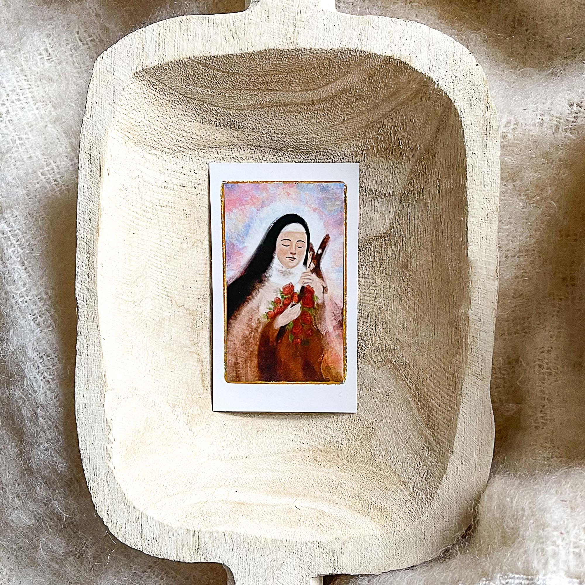 Saint Therese of Lisieux Chaplet Prayer Card