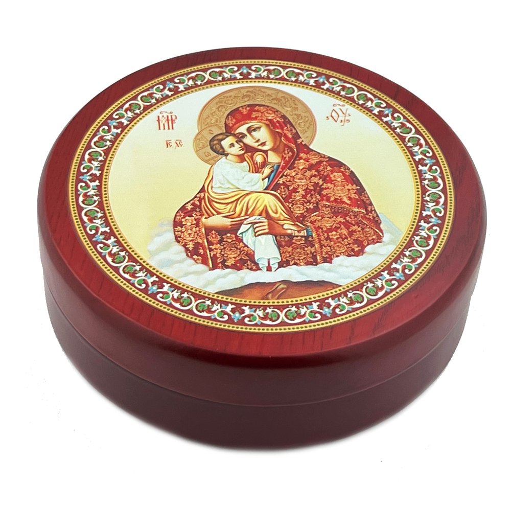 Madonna & Child Icon Wooden Keepsake Box