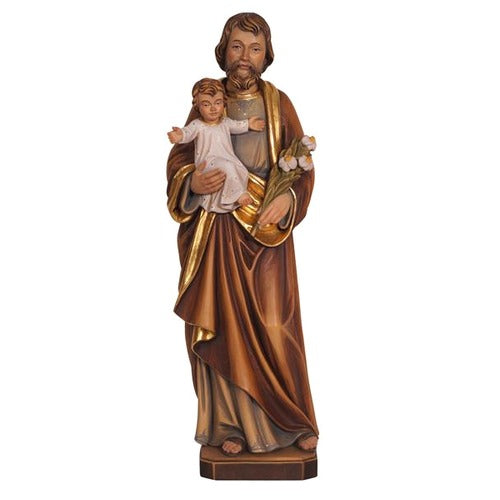 St. Joseph in Christ Child Hand-Painted Italian Statue