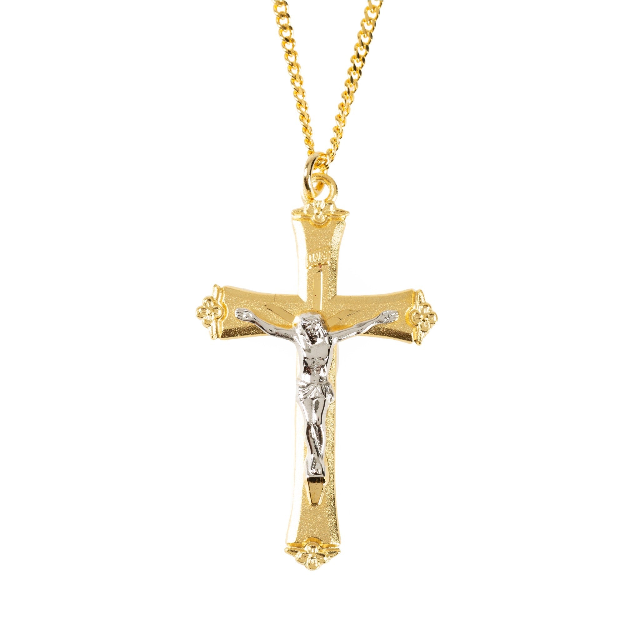 Gold-Plated Crucifix on 18 inch chain