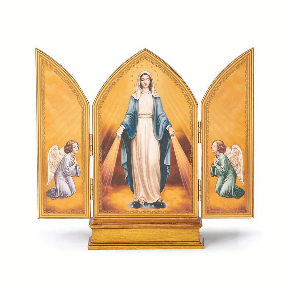 Our Lady of Grace Triptych - 10"