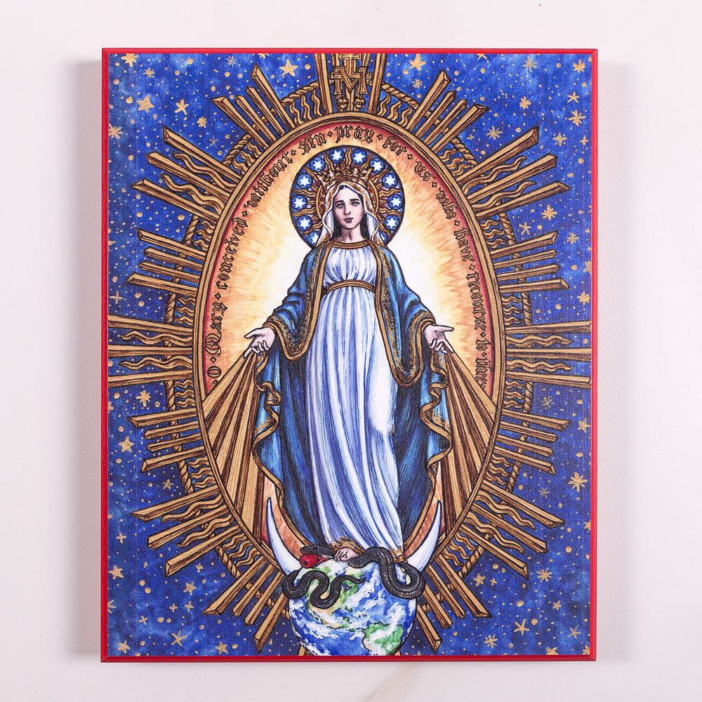 Our Lady of Grace Contemporary Wall Plaque - 8" x 10"