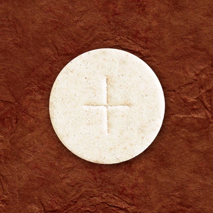 1-3/8" White Communion Hosts with Cross, Box of 1000