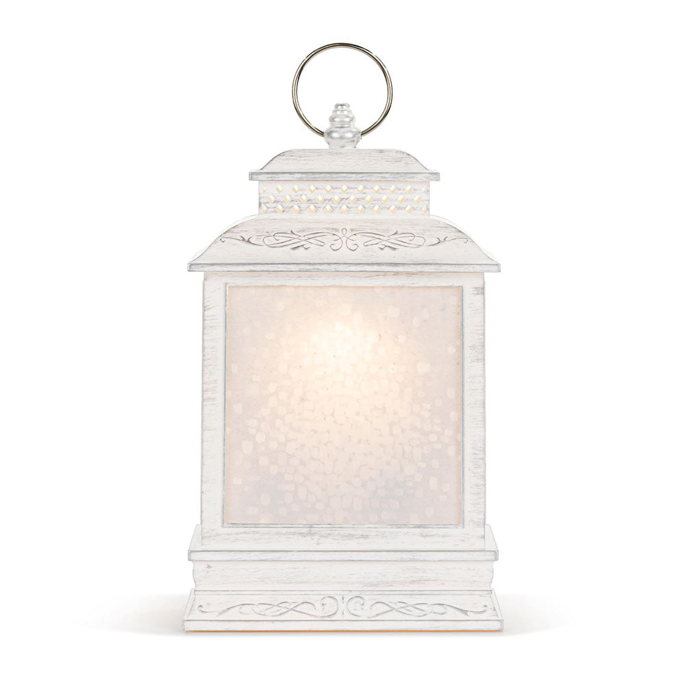 Nativity Figures Musical Silver Snow Globe Lantern - 10"