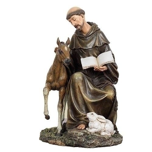 St. Francis with Hors - 8.5"