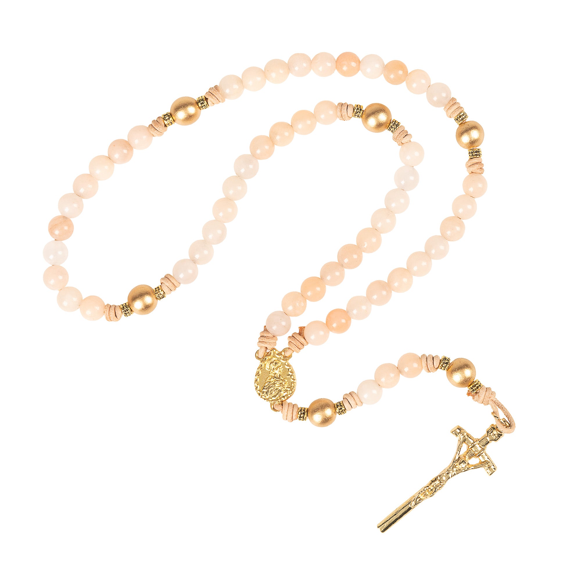 Mary Magdalene Leather Rosary