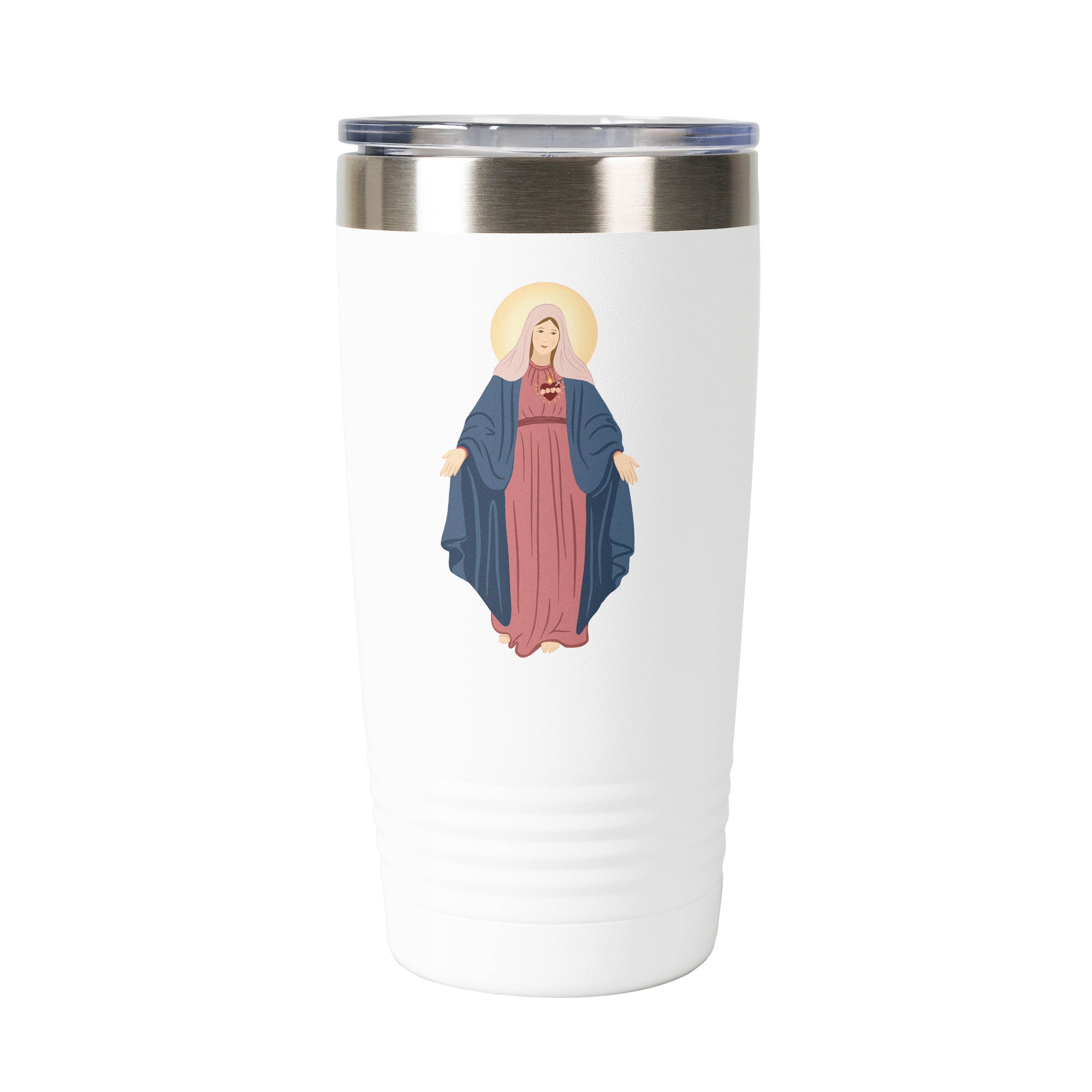 Immaculate Heart of Mary Personalized 20 oz. White Tumbler