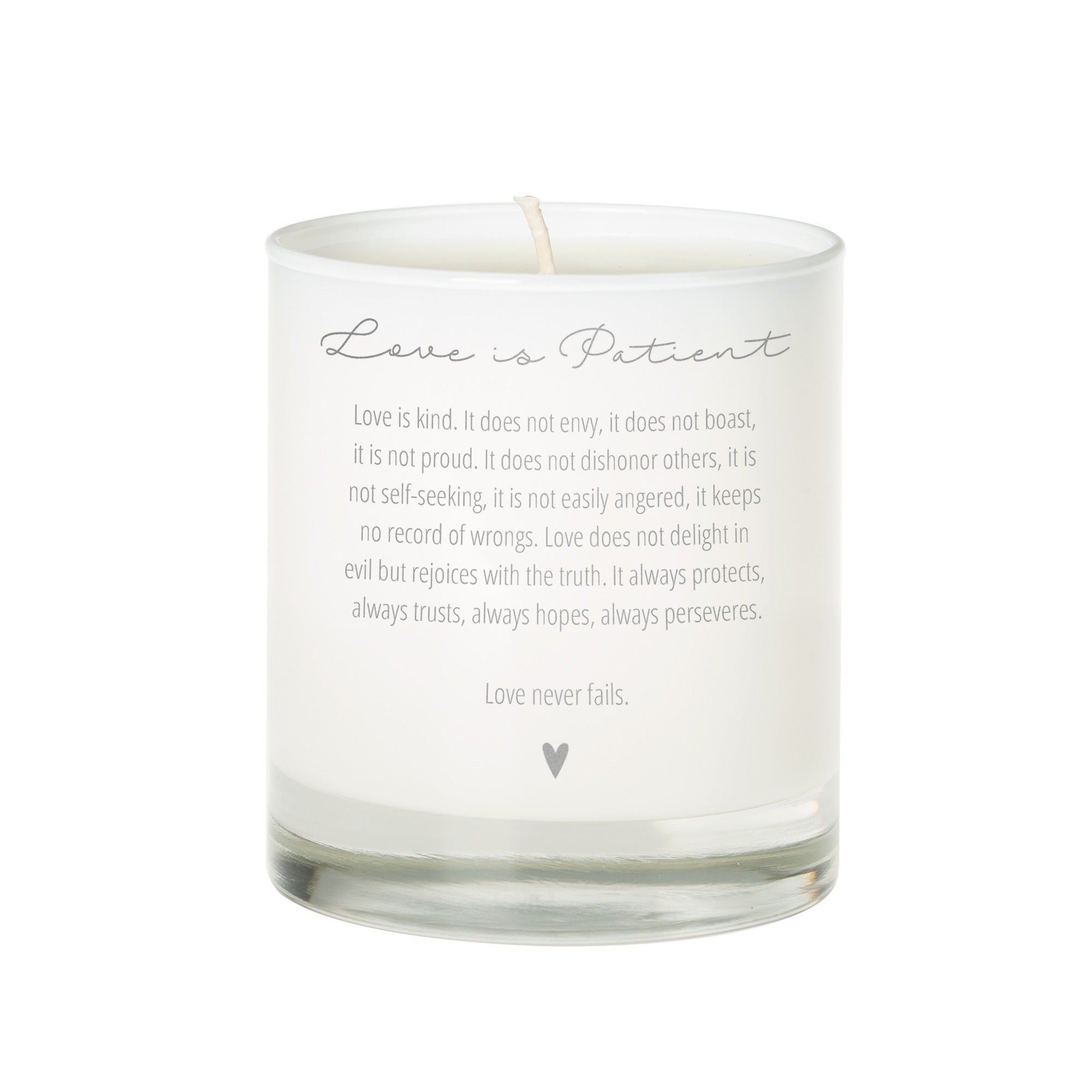 Love Is Patient Candle