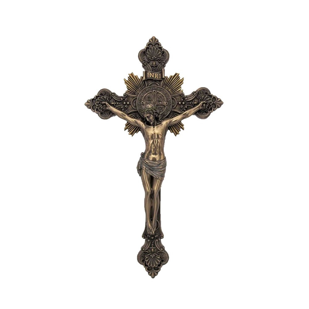 St. Benedict Sunburst Crucifix - 14"