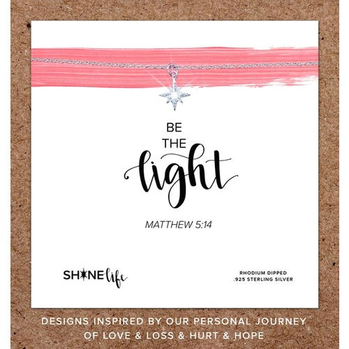 Be The Light Star Pendant Necklace - Silver