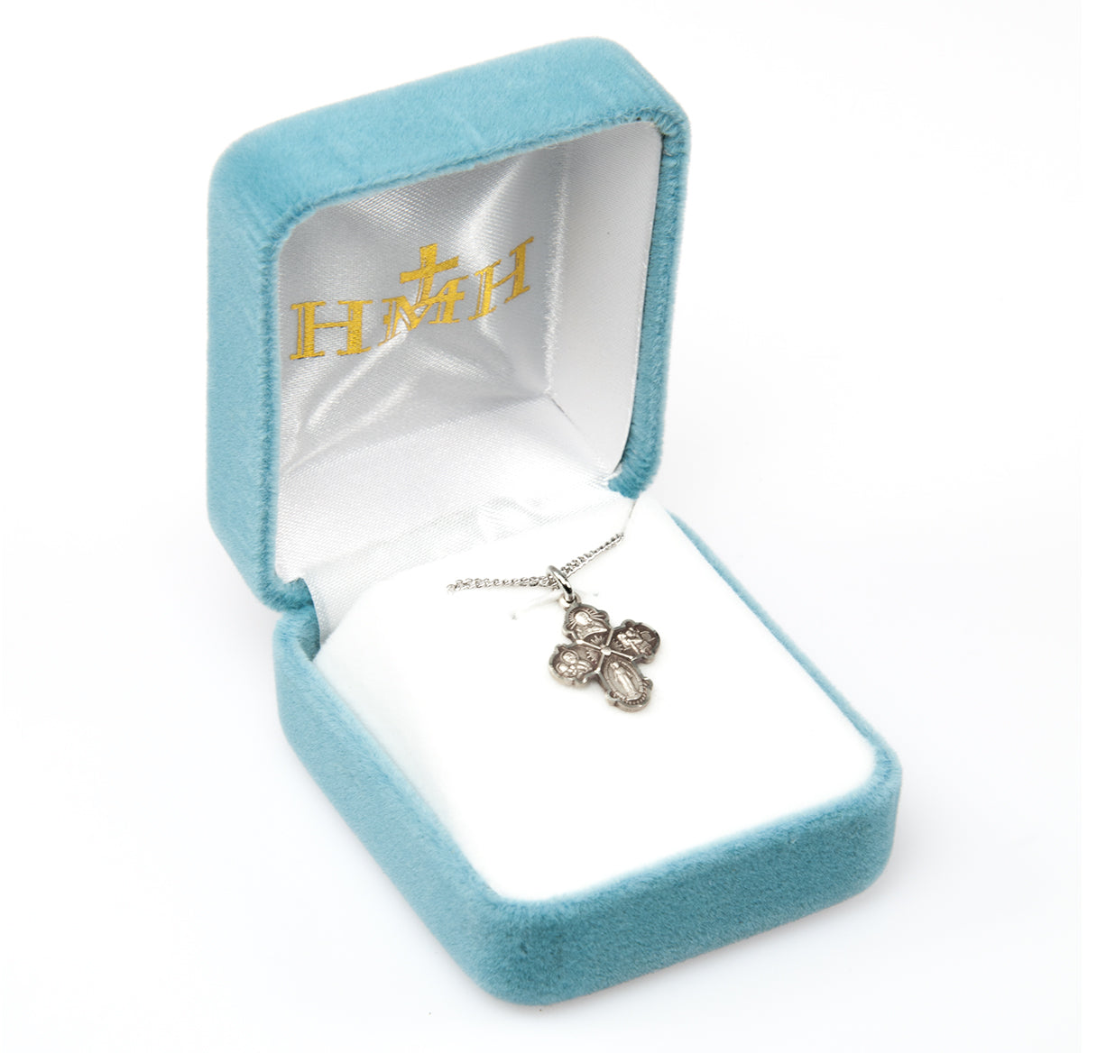 Petite Sterling Silver Four-Way Medal Necklace