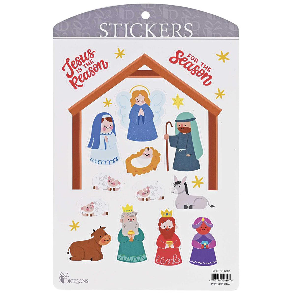 Kids Nativity Collection Vinyl Stickers - 6 Sheets