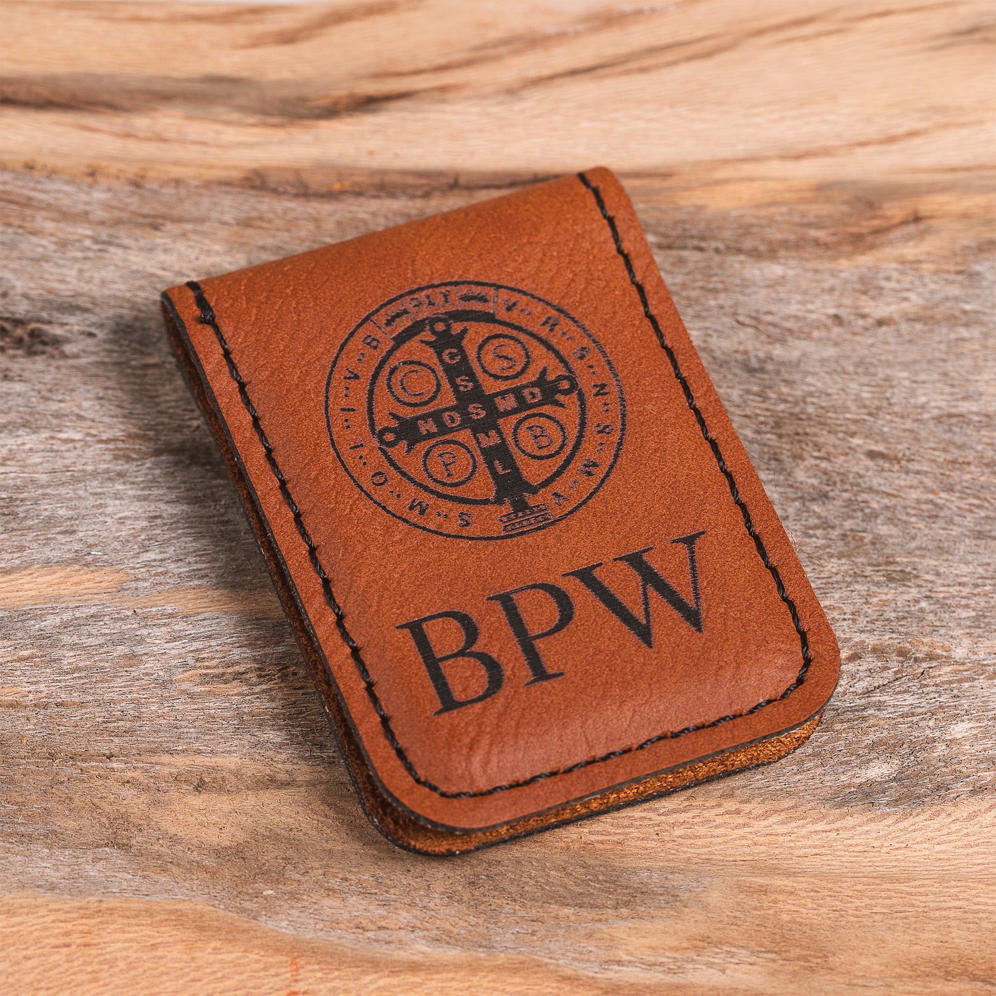 Personalized St. Benedict Money Clip