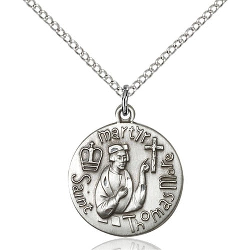 Sterling Silver St. Thomas More Pendant - 2508653