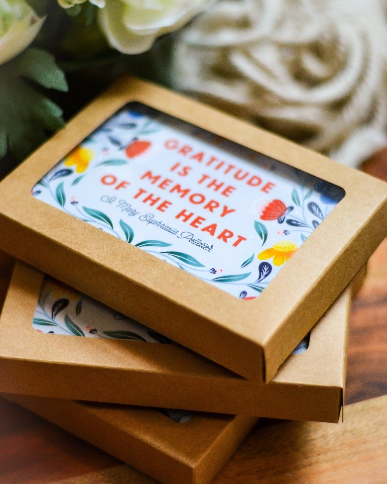 Catholic Floral Thank You Card