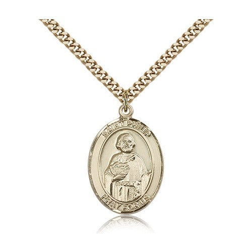 14kt Gold Filled St. Philip the Apostle Pendant w/ chain