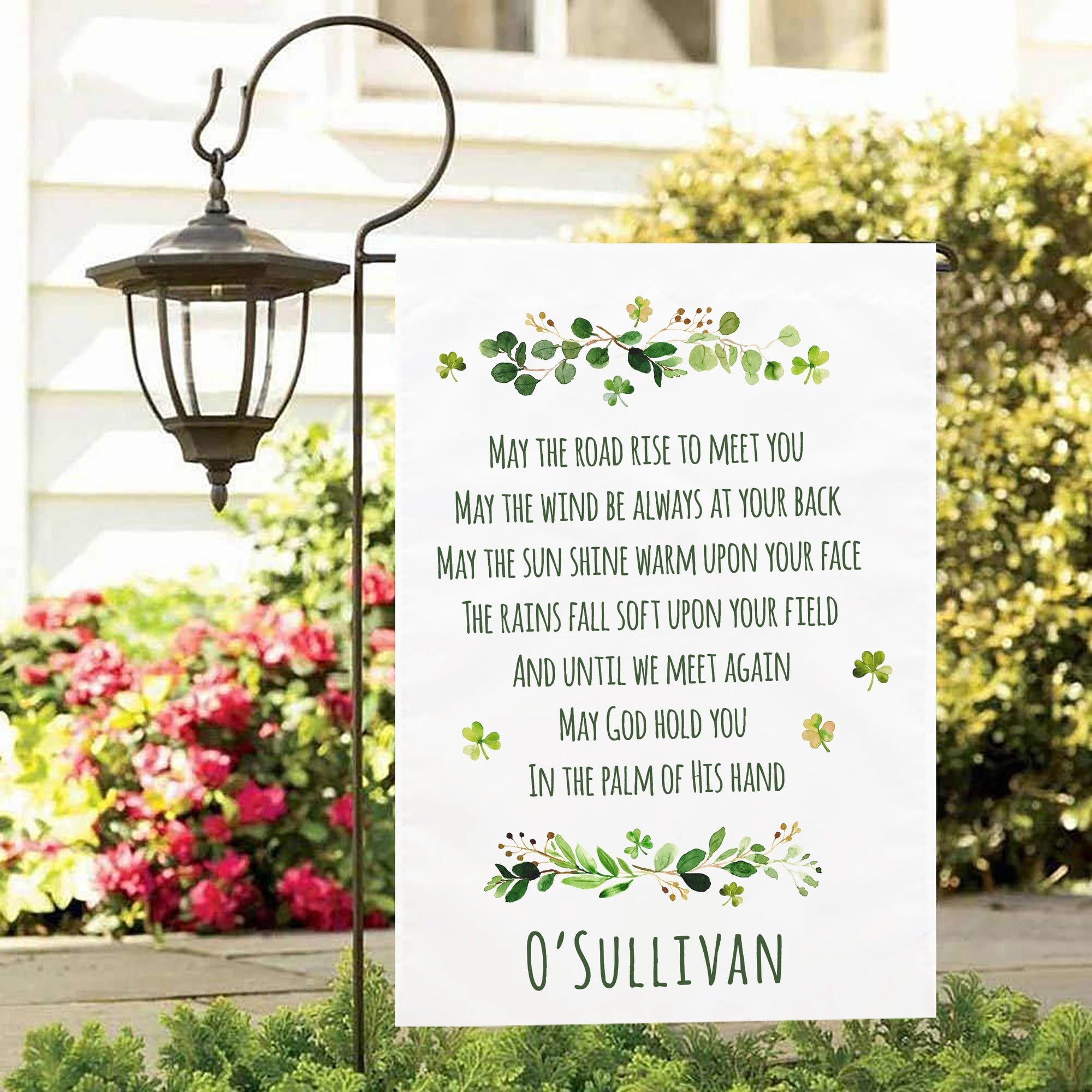 Personalized Irish Blessing Garden Flag