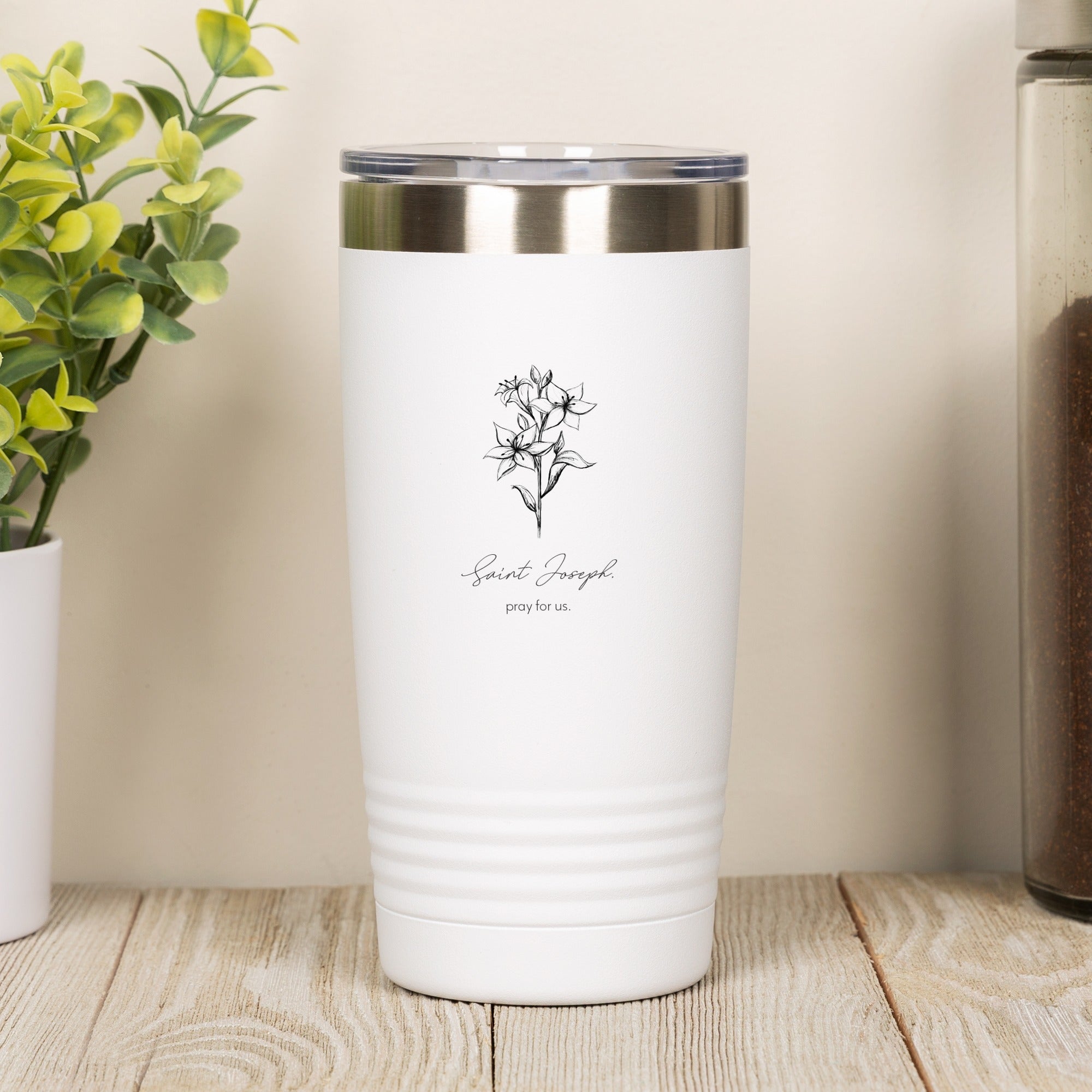St. Joseph Lily White 20oz Tumbler