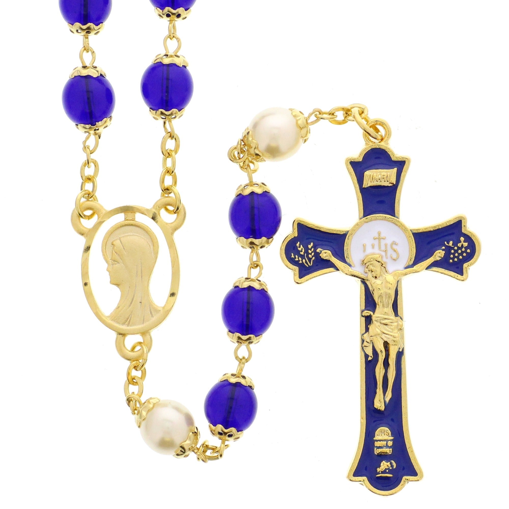 Blue and Pearl Holy Mass Rosary