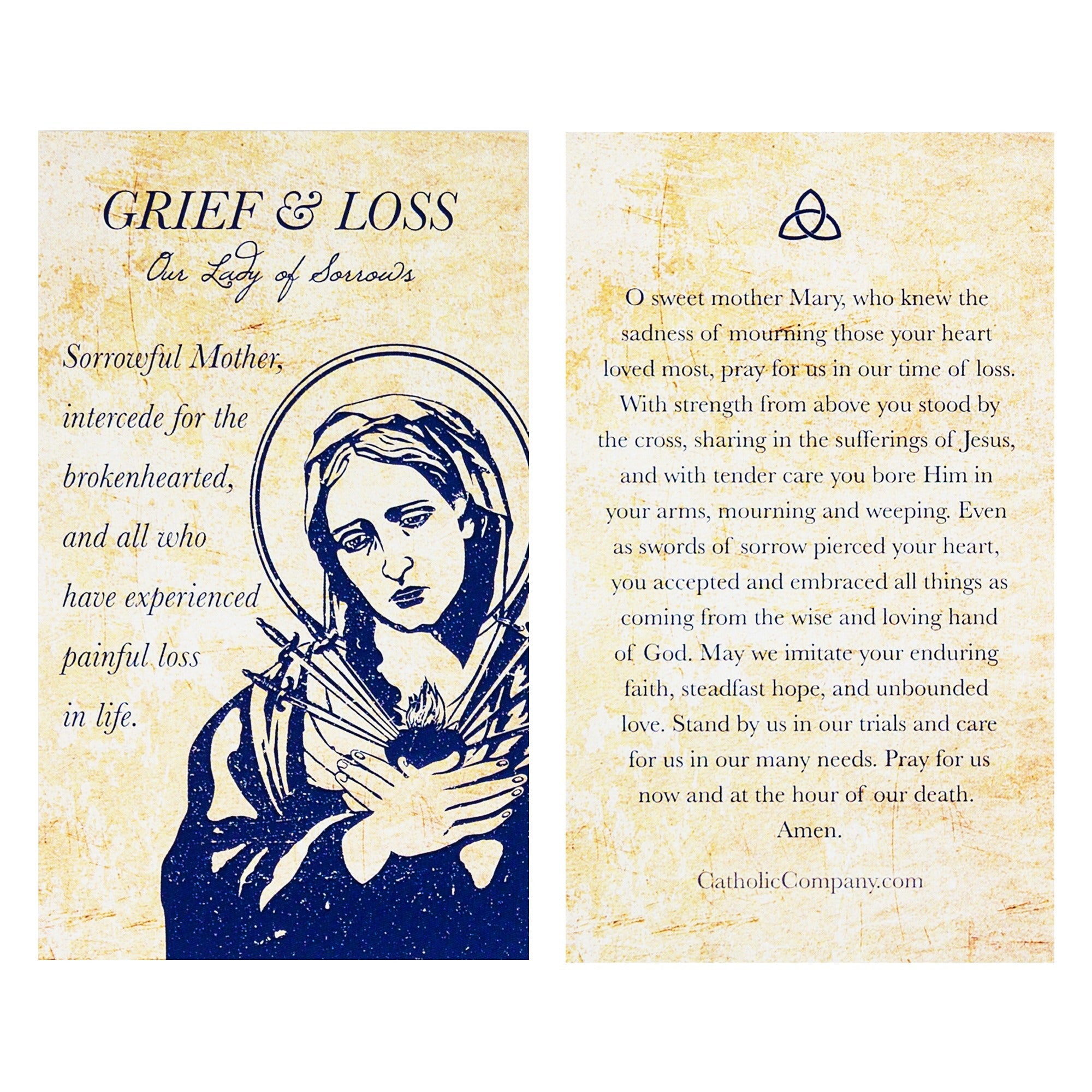 Our Lady of Sorrows Grief & Loss Prayer Card