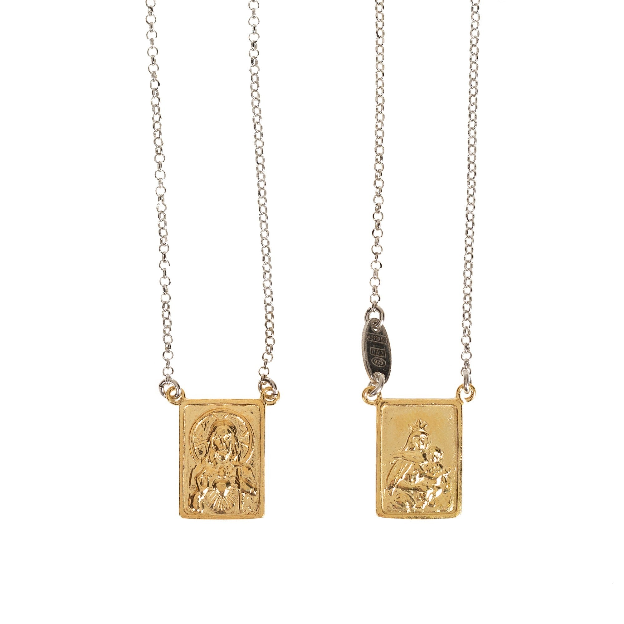 Double Scapular Medal in Gold Tone