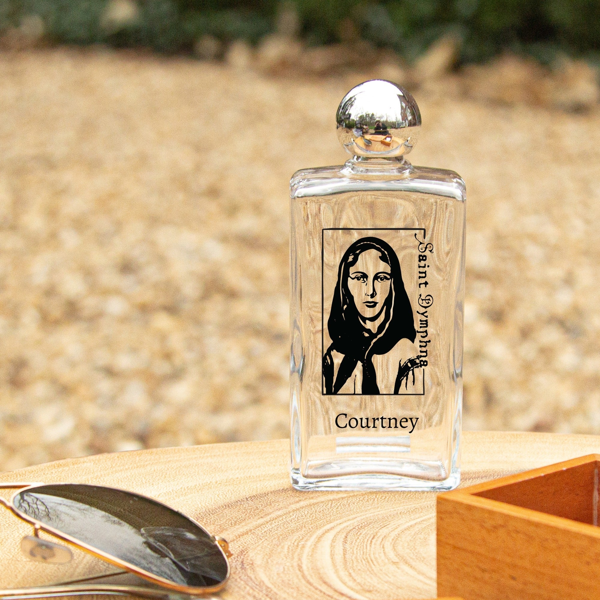 Personalized St. Dymphna Holy Water Bottle