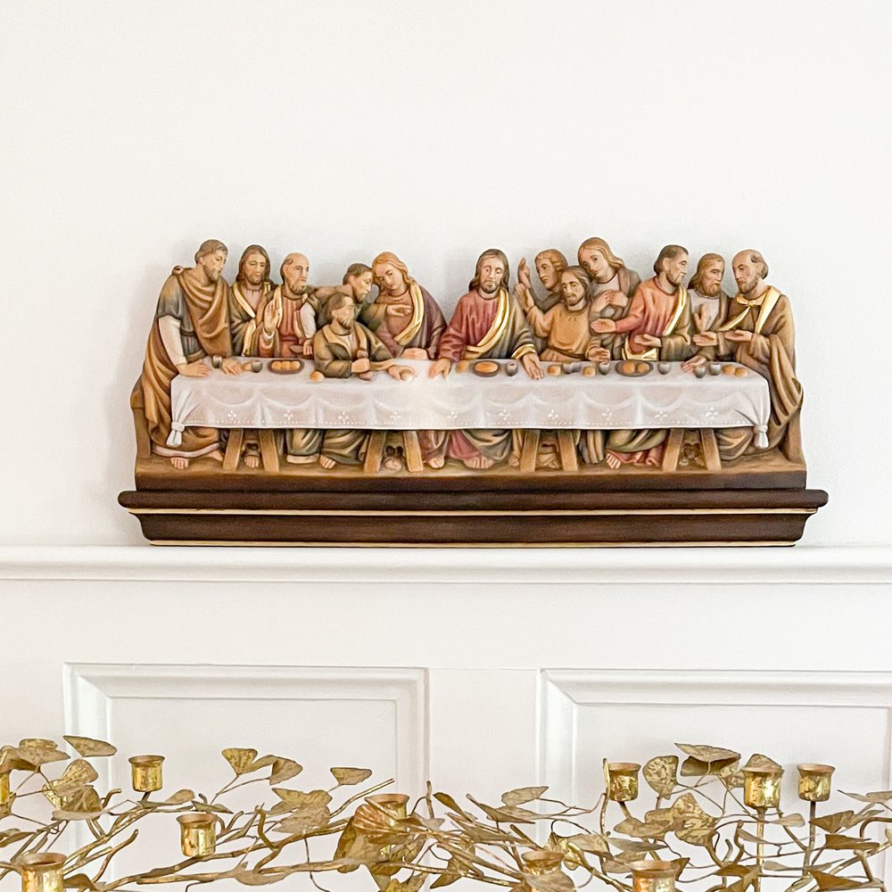 Leonardo Style Last Supper Sculpture - 21"
