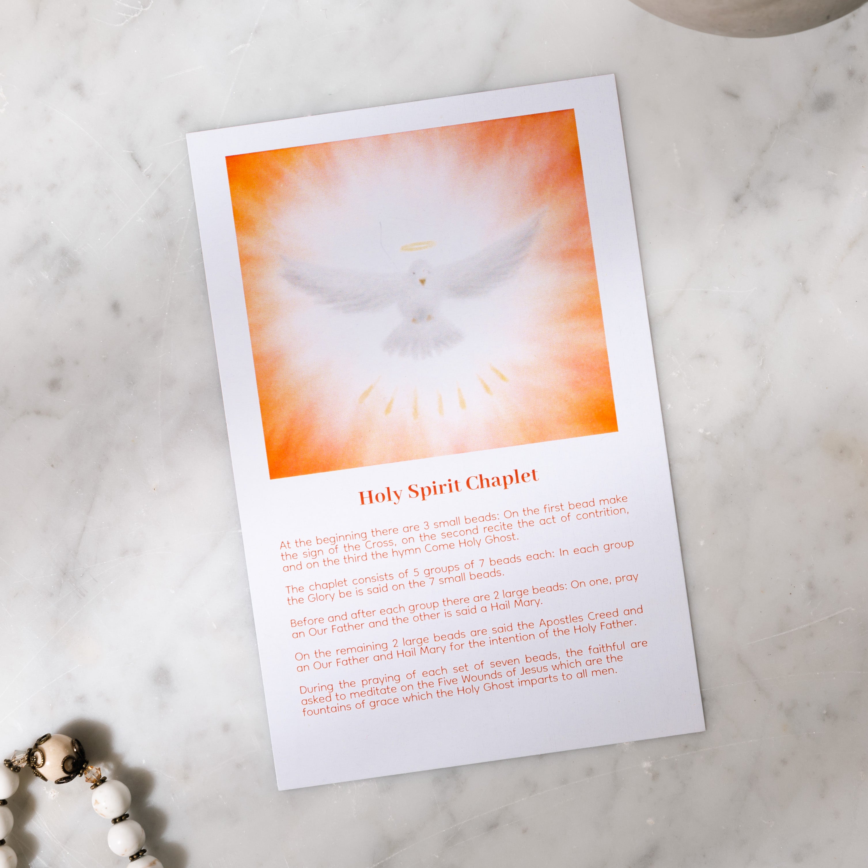 Holy Spirit Chaplet Prayer Card