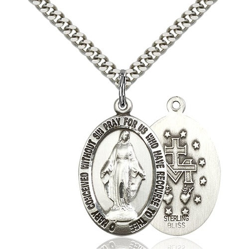 Sterling Silver Miraculous Pendant - 2511348