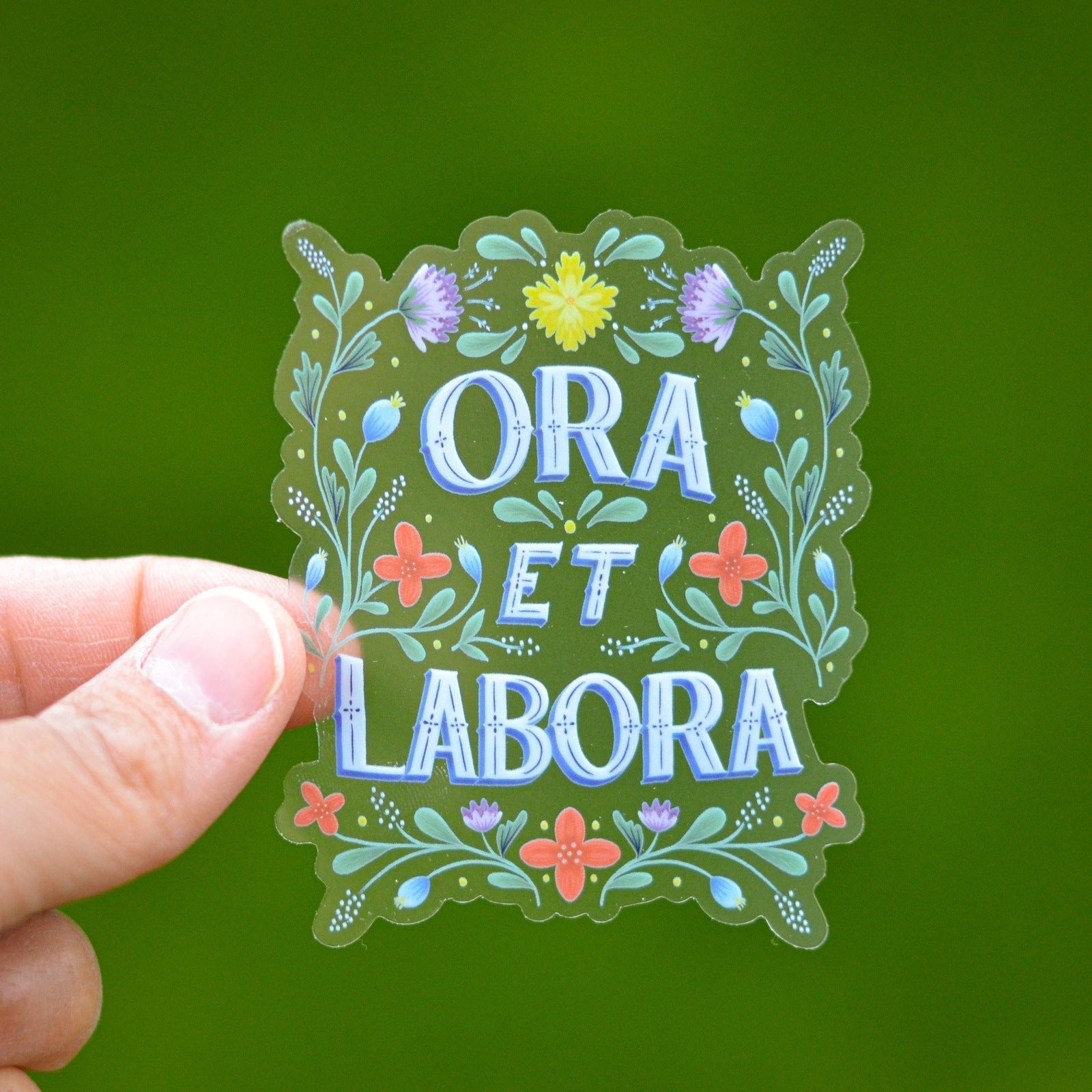 Ora Et Labora Vinyl Sticker