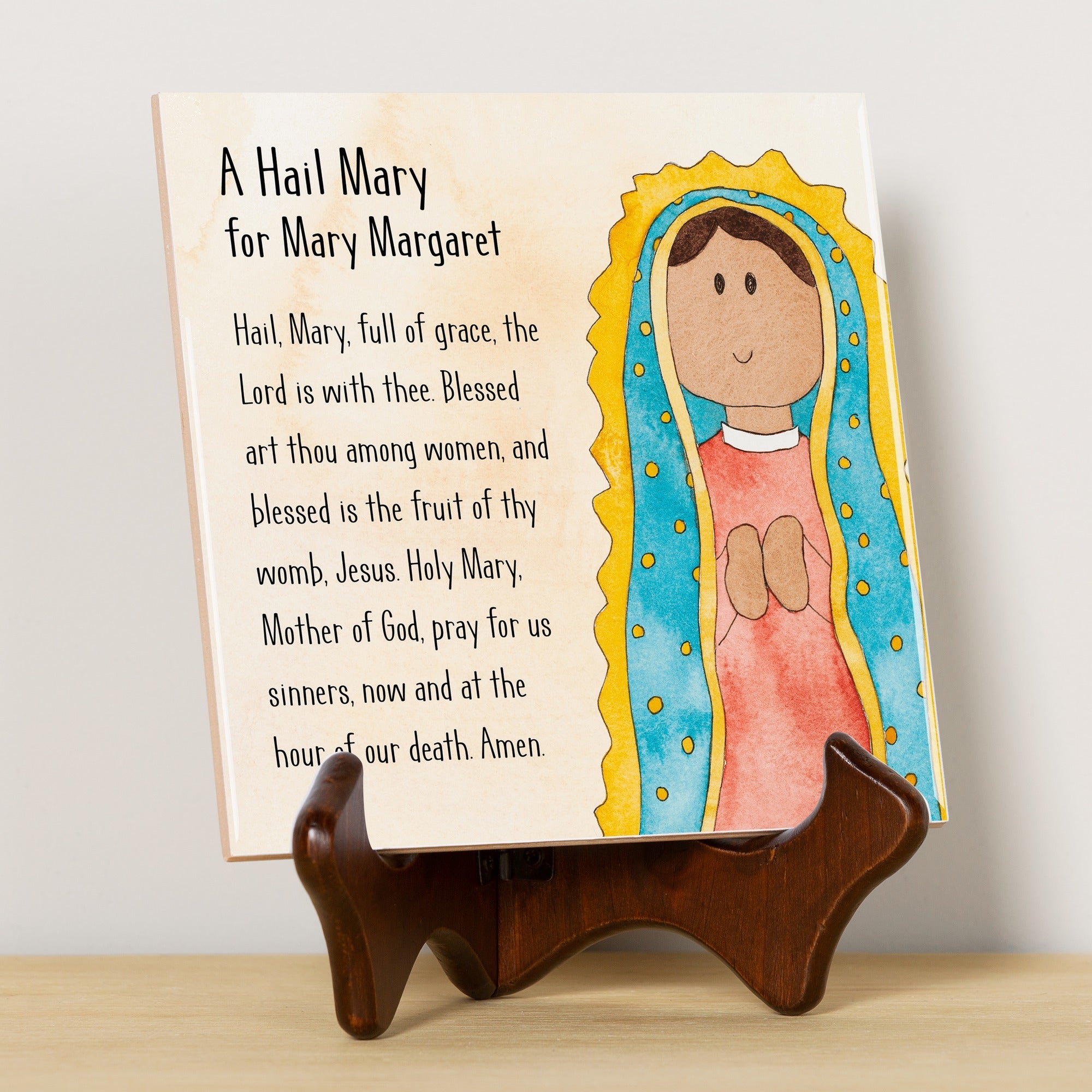 Personalized Our Lady of Guadalupe Prayer Tile